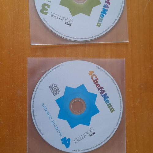 4chef4Menu 2 cooking VCDs like new with recipes by Christoforos Peskias and Arnaud Bignion