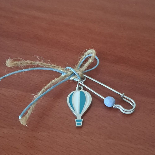 Baptism Pin With Hot Air Balloon Like New