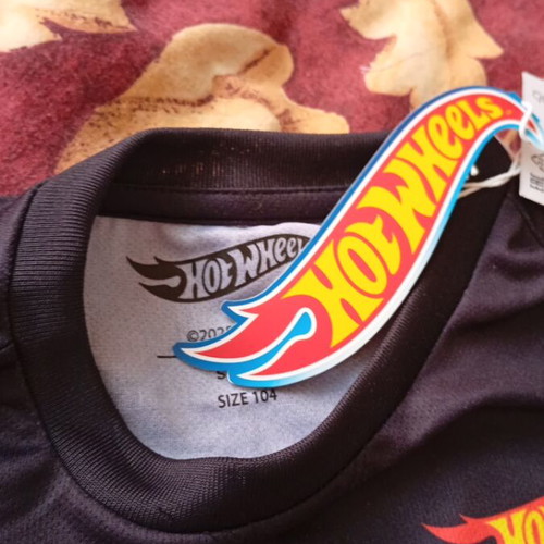 Hot Wheels T-shirt for Boys 3-4 Years New, Size 104 cm, Black