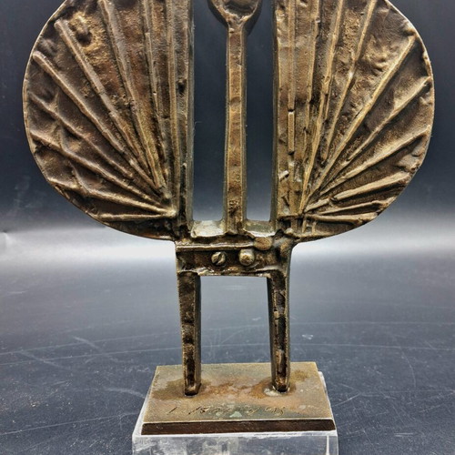 Bronze sculpture Angel by Giannis Moralis used, 1964