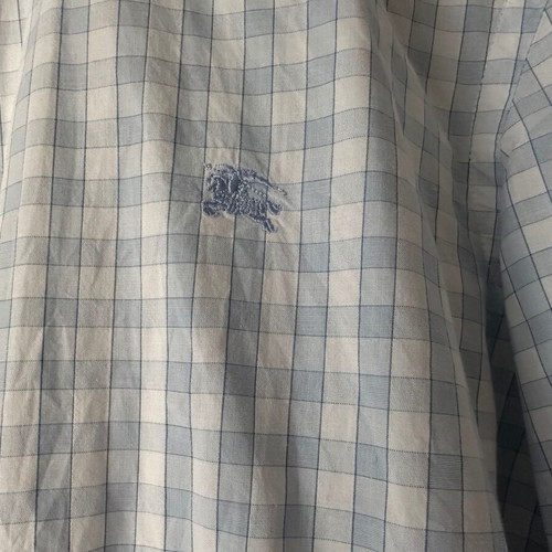 Burberry Brit XL checked shirt used, authentic, light blue and white