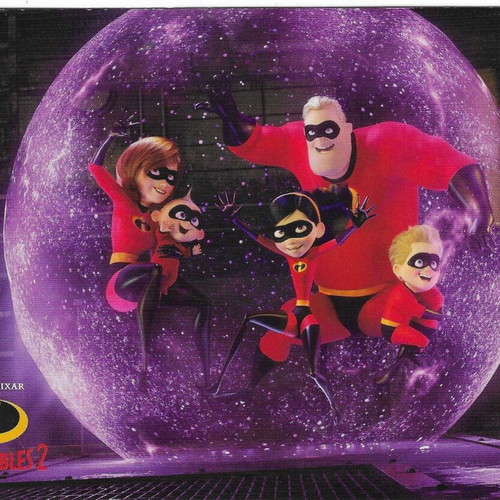Disney the Incredibles postcard from Hong Kong to Cyprus