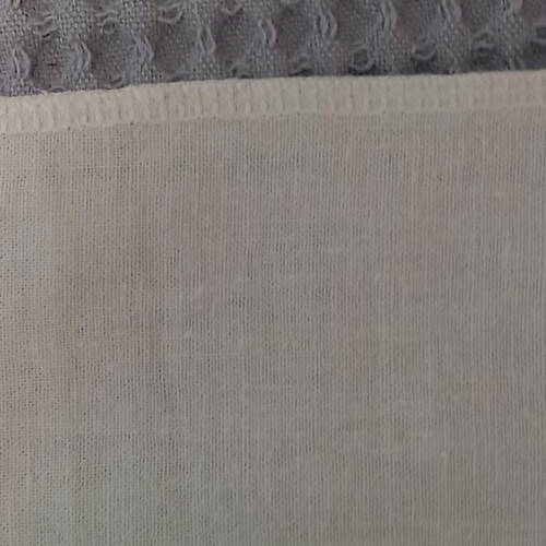 Cotton fabric pieces like new, 2 large and 1 small with crochet edge