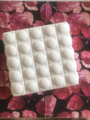 Polnix large white ceramic cube cache-pot used