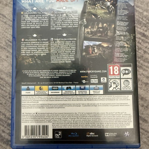 Far Cry 4 PS4 game used, complete