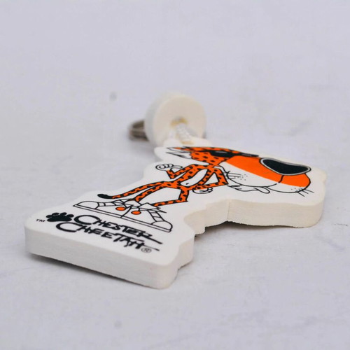 Chester Cheetah key chain holder like new, white and orange