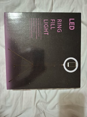 Ring fill light like new, 55 cm diameter with phone holder