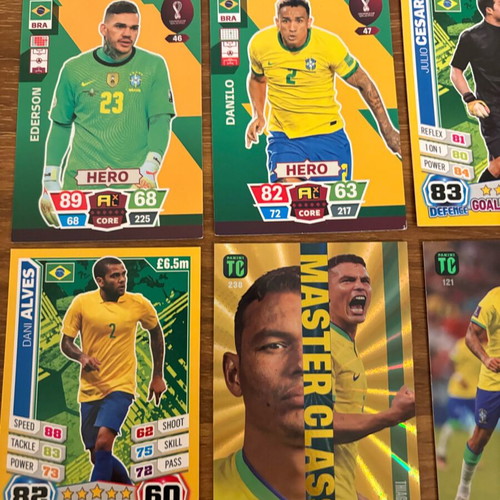 Brasil Panini cards like new, set of 18 pieces