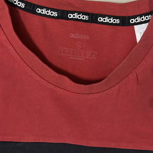 Adidas Men T-Shirt red and black colorblock, size S, like new