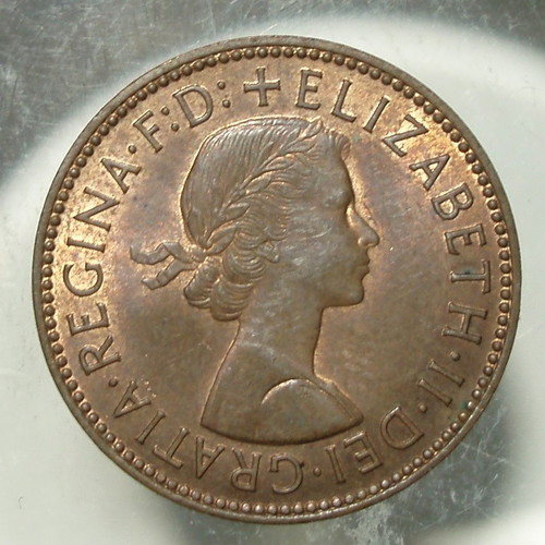 Half Penny coin used, lot of 3, United Kingdom