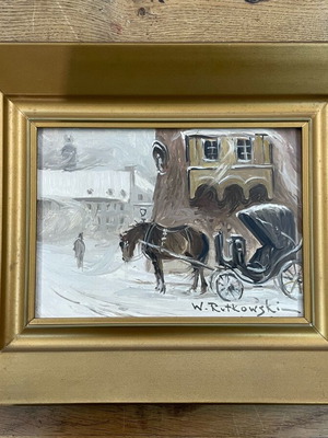 W. Rutkowski artwork used with golden wooden frame
