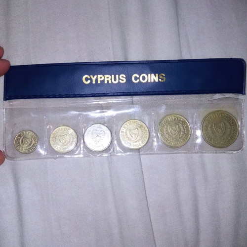 Cyprus coin collection new in plastic case