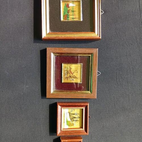 Paintings Set of Four with Golden Sea Bream like new