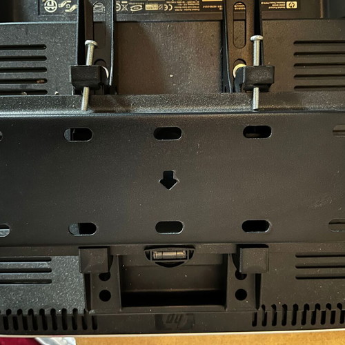 Metal wall mount bracket for computer monitor, black