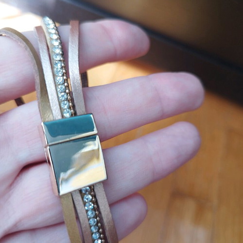 Bracelet cuff new in brown and gold shades