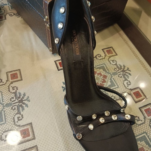 Sergio Rossi summer sandals with strass, size 38.5, like new