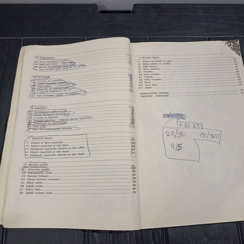 Mathematics B' Gymnasiou OEDB textbook used, 1988 edition