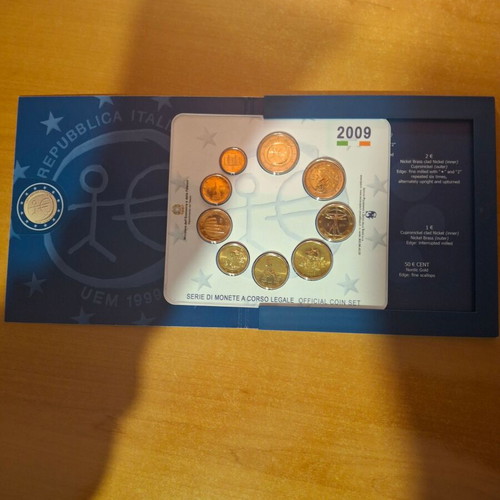 Italy Year Coin Folder 2008-2010 BU Condition