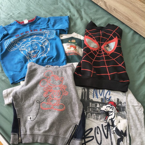 Children's sweaters used, pack of 5, size 98-104 cm, multicolor
