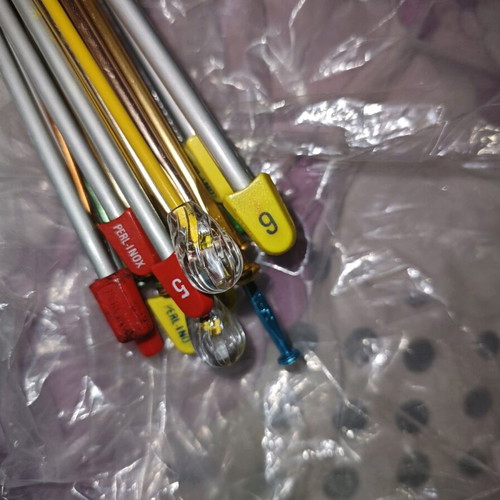 Knitting needles used various sizes up to 6