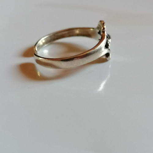 Silver 925 toe ring with butterfly new
