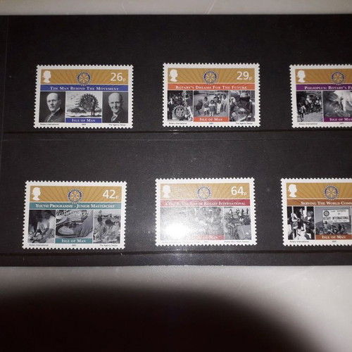 Anniversary stamps 100 years Rotary Club Island of Man 2005 unsealed