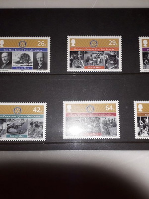 Anniversary stamps 100 years Rotary Club Island of Man 2005 unsealed