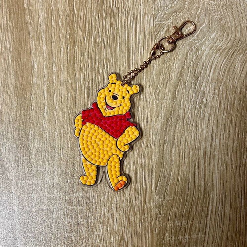 Winnie the Pooh double-sided keychain with rhinestones new