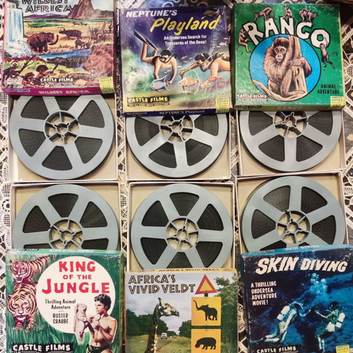Castle Films vintage super 8mm movie collection used, complete edition