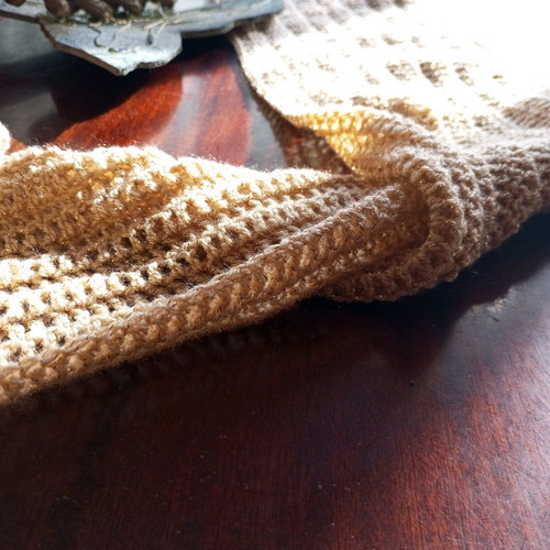 Handmade gold scarf new with subtle shine