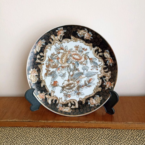 Atsuma decorative plate like new, Japanese technique, 21 cm diameter