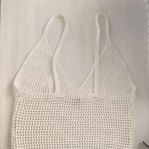 Toi&Moi knitted crop top beige, like new, S/M