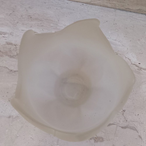 Frosted glass bowl like new for tea light or sweets