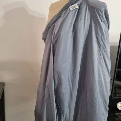 Sergio Di Laurenti vintage 80s/90s μπουφάν ζακέτα μοχέρ oversized, παστέλ γεωμετρικό πλέξιμο, μέγεθος L
