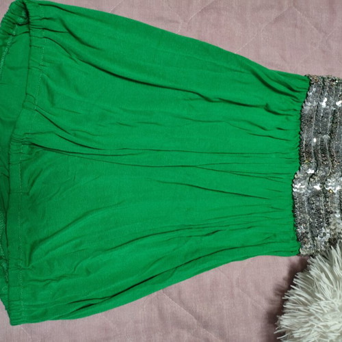 Strapless blouse green, like new