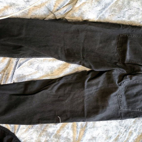 Bershka men's black pants with rips like new, size L