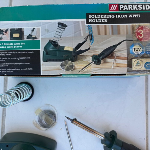 Soldering iron with multipurpose handle unused