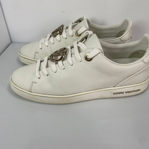 Louis Vuitton Frontrow leather sneakers used, white, size 37