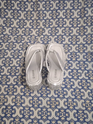 Women's platform shoes new, size 38, silver