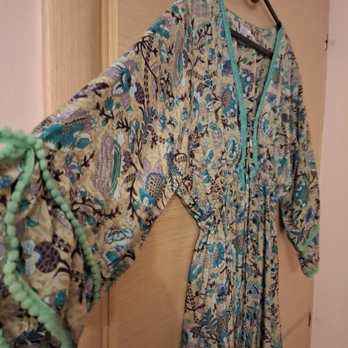 Satin dress multicolor new Ble Resort Collection size M