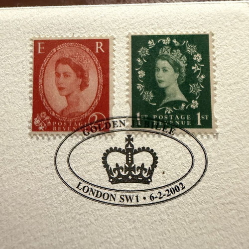 Golden Jubilee Commemorative Cover new, Queen Elizabeth II 50th Anniversary