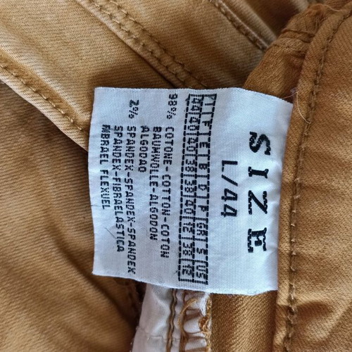 Women's denim pants like new, size L, mustard color