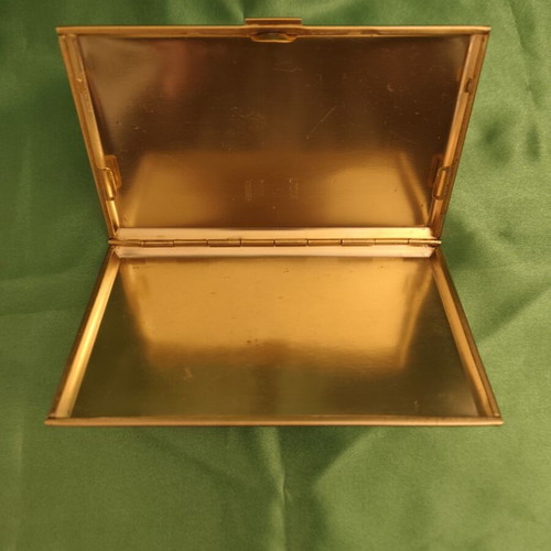 Benlow Weightless Vintage Cigarette Case with Cyprus Map, Like New