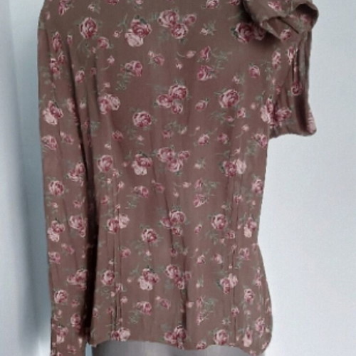 H&M chiffon shirt with floral military print, like new, XL-XXL