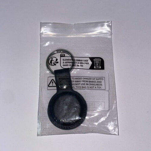 Leather black keychain for AirTag new
