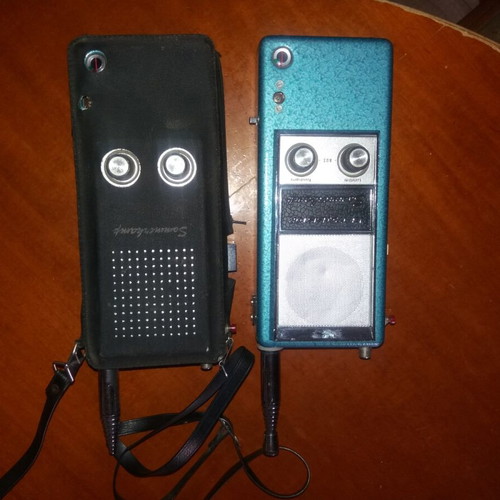 Sommerkamp walkie talkie used, 2 pieces with leather cases
