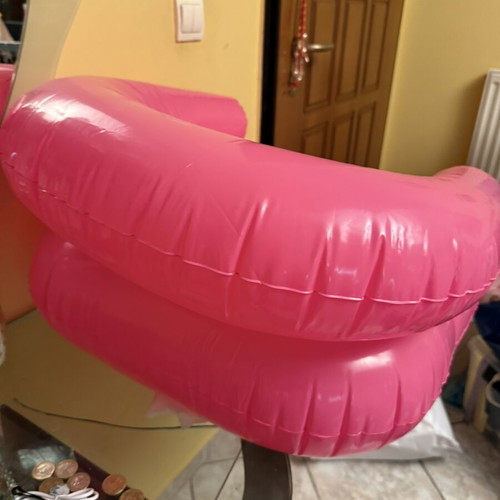 Pink inflatable armchair