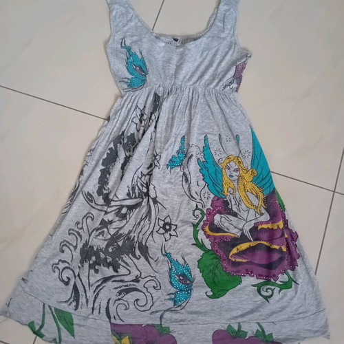 Dress gray with unique design used, size M