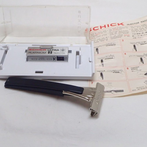 Schick Injector Type L1 Razor with Black Handle and Case like new
