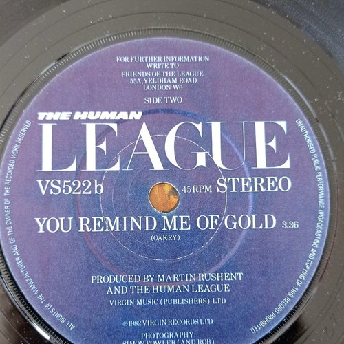 The Human League Mirror Man 45 vinyl 1982, good condition